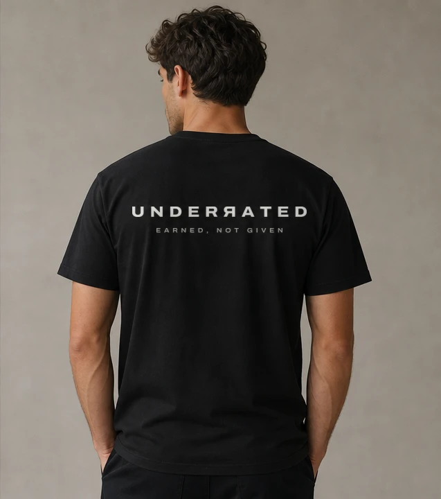 Men's Core Tee in Black, back view