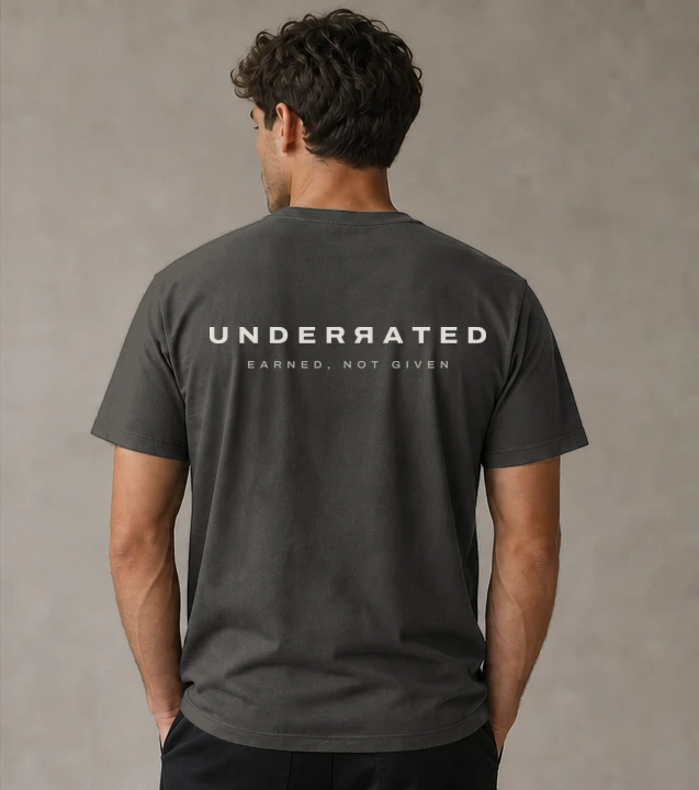 Men's Core Tee in Charcoal, back view