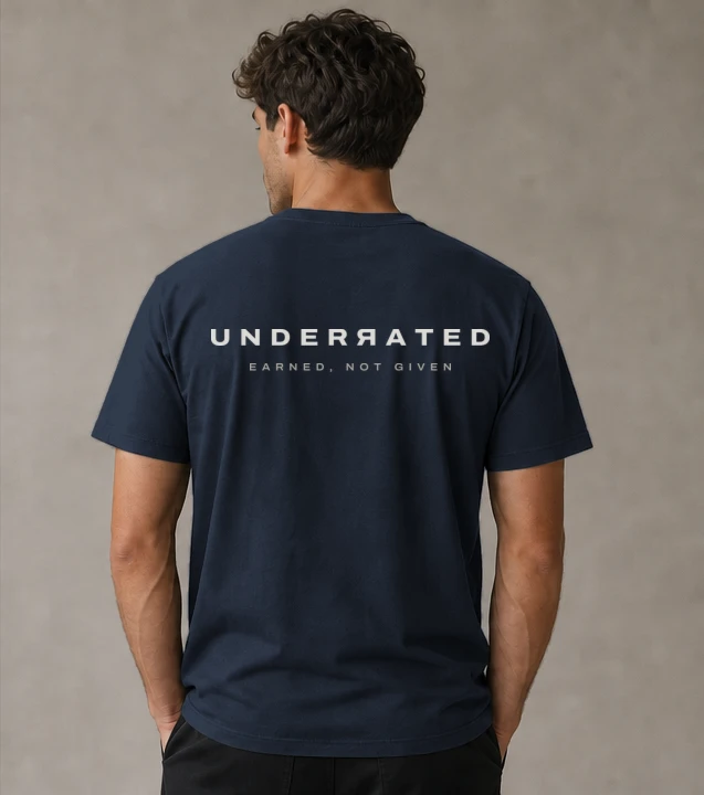 Men's Core Tee in Navy, back view