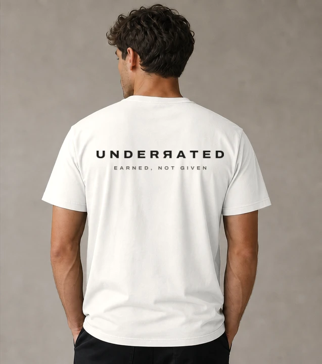Men's Core Tee in Off-White, back view