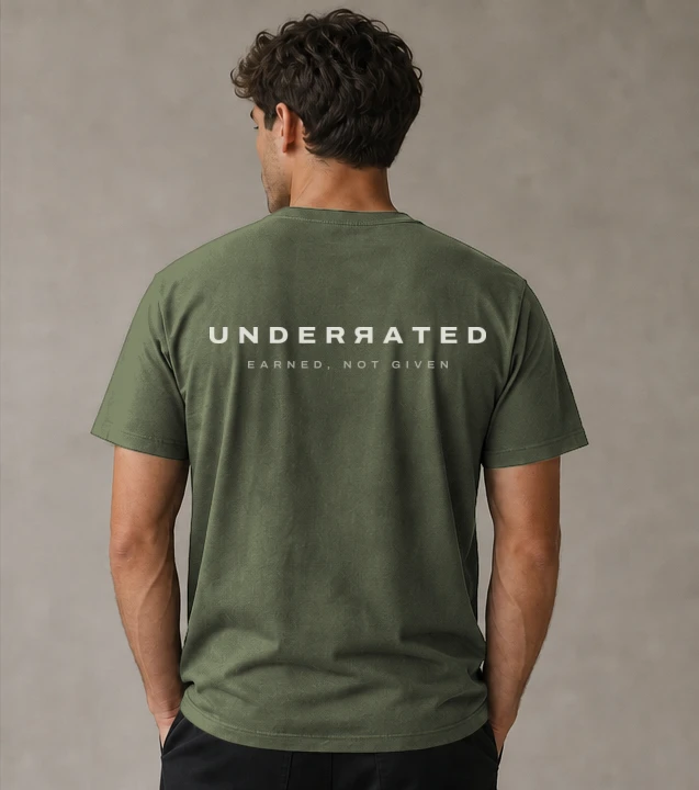 Men's Core Tee in Olive, back view