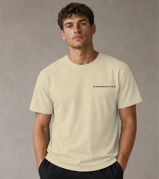 Men's Core Tee in Sand, front view