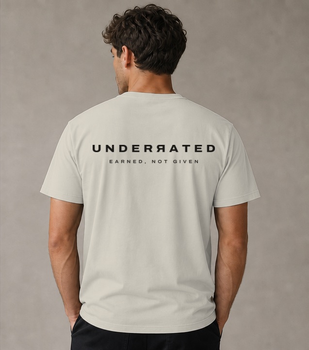 Men's Core Tee in Stone, back view