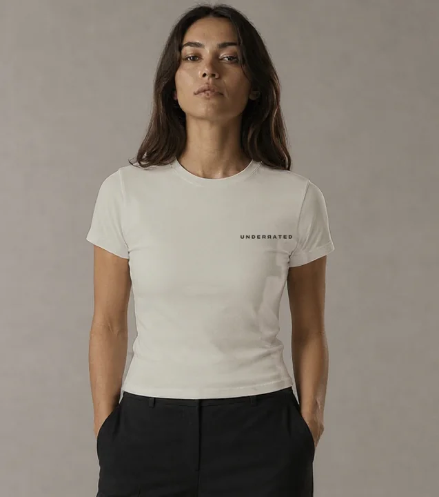 Women's Fitted Tee in Stone, front view